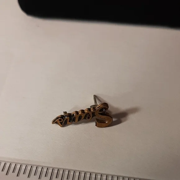 Sears Vintage 1950's Goldtone Script Micro Sized Pin - Picture 6 of 7